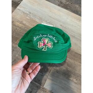 Green St Patricks Day Shamrocks Drink Up Bitches Baseball Cap Hat Women